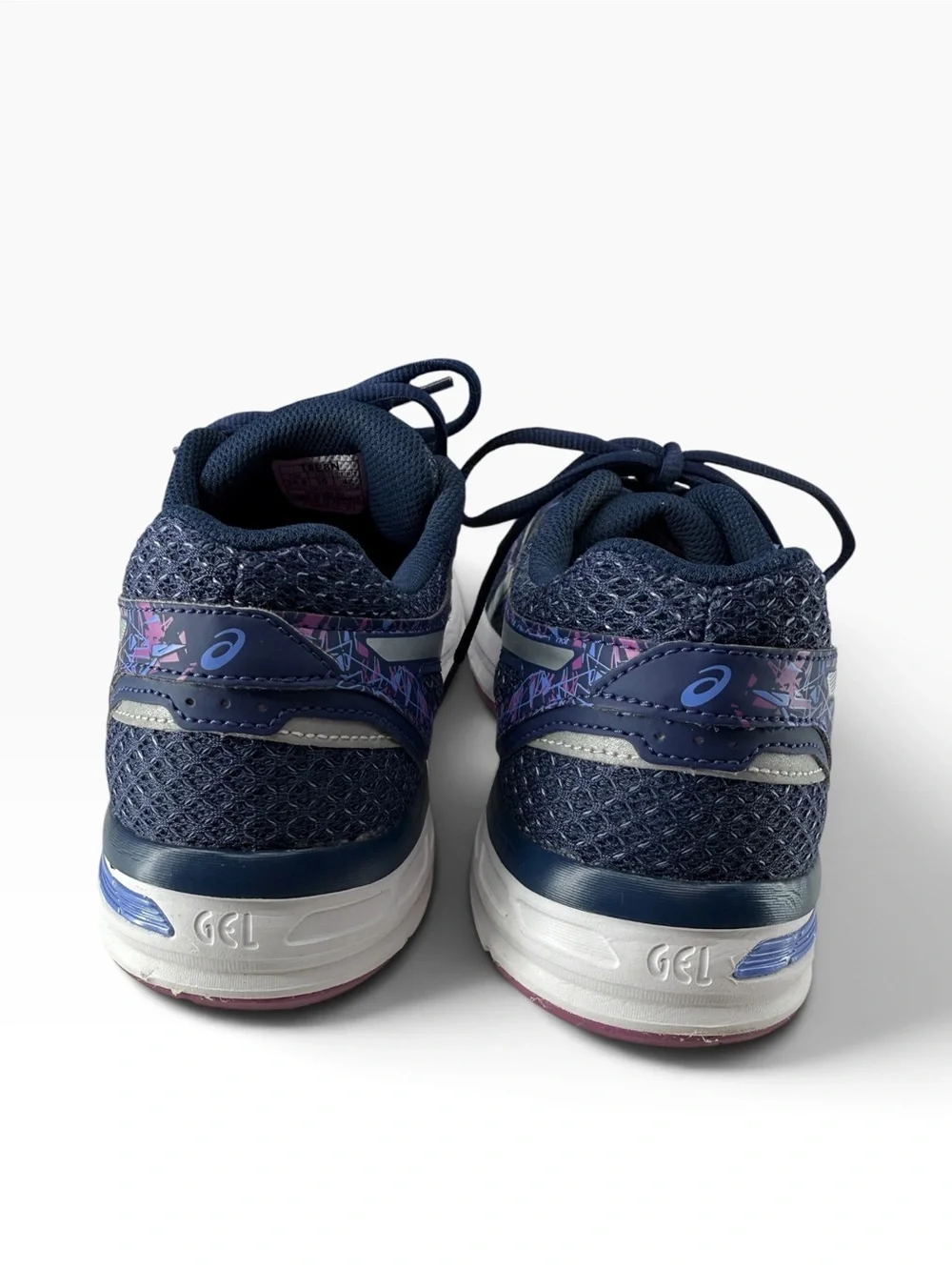 ASICS Gel Excite 4 Gel Cushion Running Shoes size 10, Navy Blue Purple Colorway